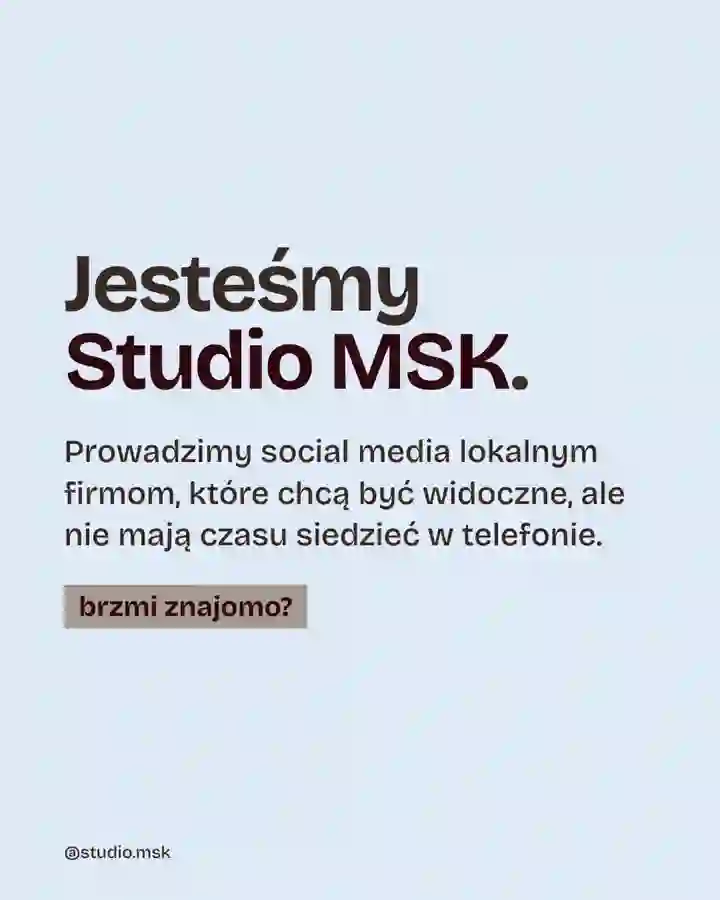 Slajd karuzeli: Jesteśmy Studio MSK